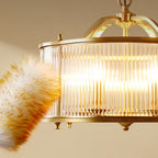 Brass Semi Flush Mount Ceiling Light Full Copper Light
