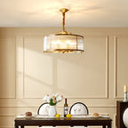 Brass Semi Flush Mount Ceiling Light Full Copper Light