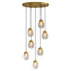 Modern Copper Chandelier Creative Luxury Glass Ceiling Light