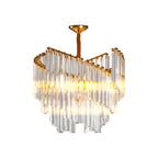 Vintage Crystal Chandeliers Full Copper Luxury Ceiling Light