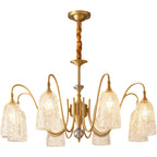 Brass Vintage Chandelier Ornate Classic Glass Ceiling Lights