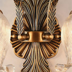 Brass Wall Lights Clear Glass Shade Brass Lamp