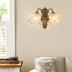 Brass Wall Lights Clear Glass Shade Brass Lamp