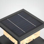 Brick Pillar Solar Lights Square Waterproof Metal Light