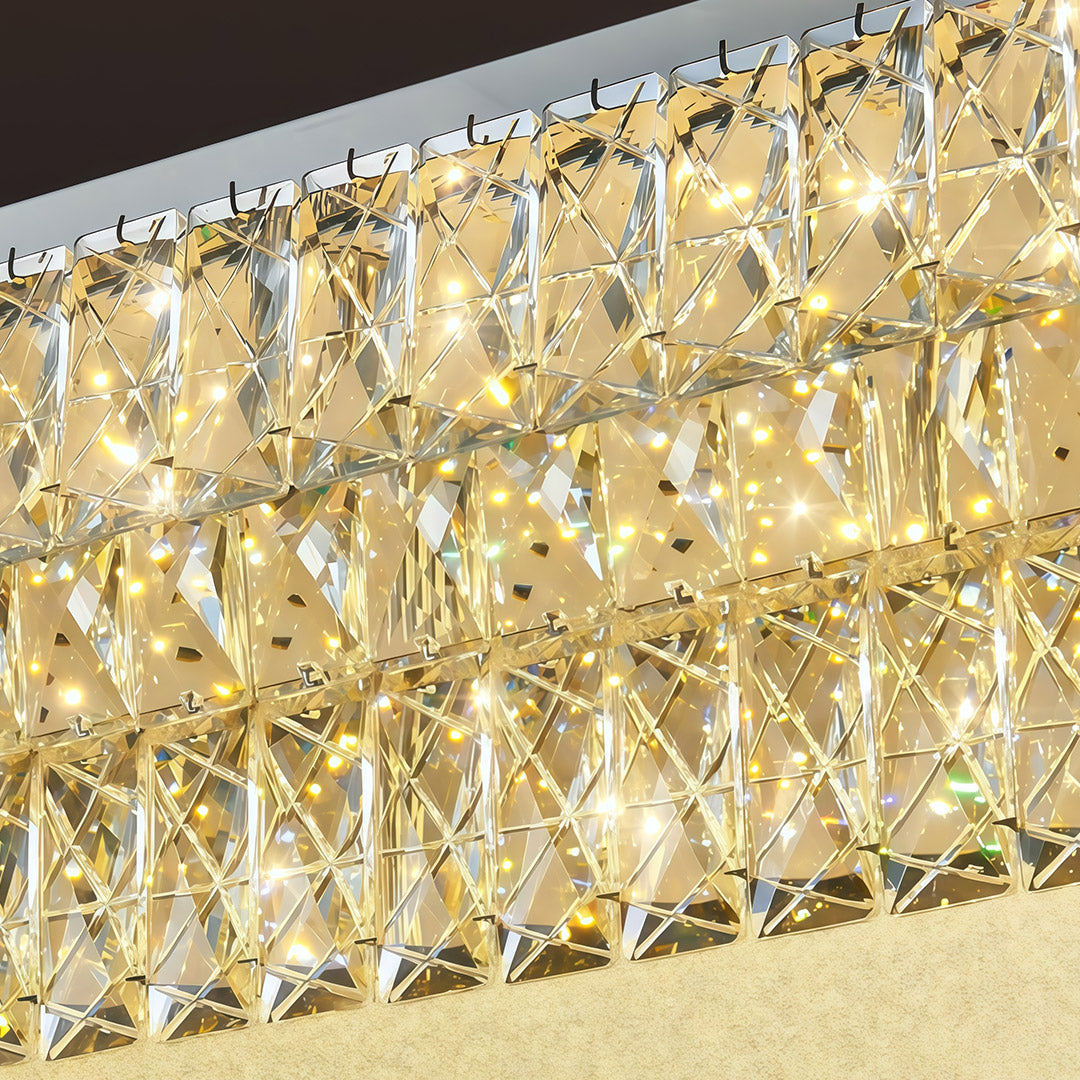Flush Mounted LED Lights Luxury Eye-Protecting Crystal Lamp