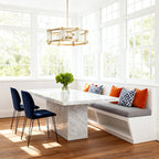 Round Glass Chandelier Featuring a Classic American Ceiling Light