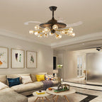 Ceiling Fan With Multiple Lights Nordic Crystal Invisible Ceiling Fan
