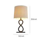 Bronze Metal Table Lamps European Luxury Fabric Light