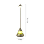 Unique Small Table Lamp Creative Pointed Aluminum Iron Accent Light