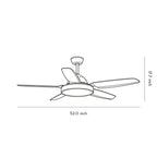Brown Ceiling Fan with Light Industrial Real Wood Blade Light