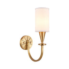 Copper Wall Lights American Creative Fabric Lampshade Lamp