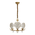 Shell Chandeliers Modern Copper Glass Ceiling Light