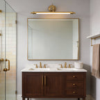 Brushed Gold Vanity Light Bar European-Style Linear Copper Light