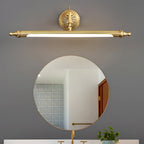 Brushed Gold Vanity Light Bar European-Style Linear Copper Light