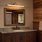 Brushed Gold Vanity Light Bar European-Style Linear Copper Light