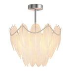 Feathers Chandelier Modern Full-Copper Pearl Ceiling Light