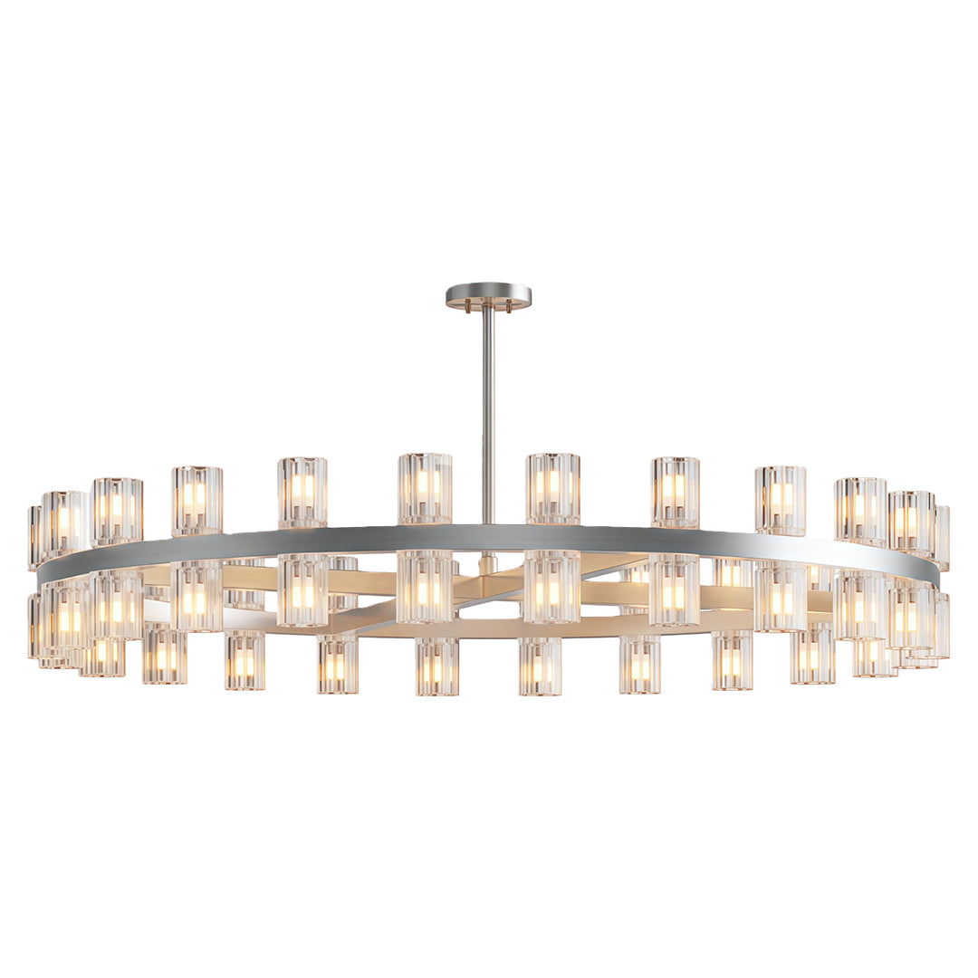 Luxury Crystal Chandeliers American Copper Ceiling Light
