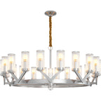 Glass Drop Chandelier High-End Luxury Copper Ceiling Light