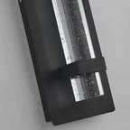 Bubble Wall Sconce Waterproof Modern Black Crystal Glass Outdoor Light