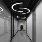 2-PCS C Shape Pendant Light Minimalist Arc Linear Commercial Light