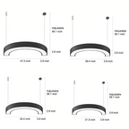 2-PCS C Shape Pendant Light Minimalist Arc Linear Commercial Light
