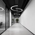 2-PCS C Shape Pendant Light Minimalist Arc Linear Commercial Light