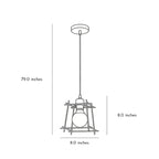 Cage Pandant Light Black Industrial Wire Lantern Ceiling Light