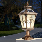 [Open-Box]Retro Pattern Waterproof LED European Style Solar Fence Post Lights