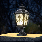 [Open-Box]Retro Pattern Waterproof LED European Style Solar Fence Post Lights