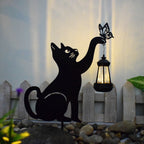 Cat Silhouette Light Iron Waterproof Smart LED Solar Light