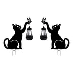 Cat Silhouette Light Iron Waterproof Smart LED Solar Light