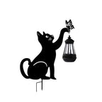 Cat Silhouette Light Iron Waterproof Smart LED Solar Light