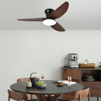Ceiling Fan with Dimmer Light Modern Small 3-Blade and Remote Quiet