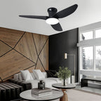 Ceiling Fan with Dimmer Light Modern Small 3-Blade and Remote Quiet