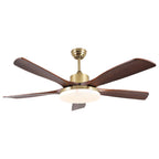 Ceiling Fan with Light Remote Control Wooden 3-Blade Lamp