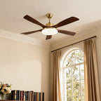Ceiling Fan with Light Remote Control Wooden 3-Blade Lamp