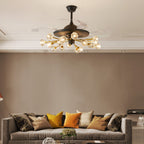 Ceiling Fan With Multiple Lights Nordic Crystal Invisible Ceiling Fan
