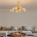 Ceiling Fan With Multiple Lights Nordic Crystal Invisible Ceiling Fan