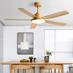 Ceiling Fans with 5 Lights Nordic Style Chandelier Look Fan Lamp