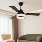 Ceiling Fans with Lights European Retro Fabric Shade Fan Lamp