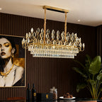 Crystal LED Chandelier French Luxury Gold Ceiling Light
