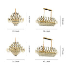Crystal LED Chandelier French Luxury Gold Ceiling Light