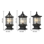 Lantern Pillar Lights European-Style Vintage Outdoor Pier Mount Light