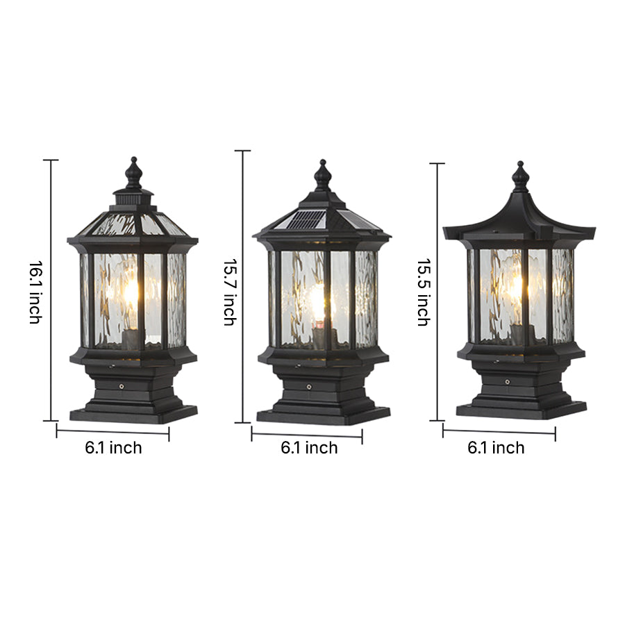 Lantern Pillar Lights European-Style Vintage Outdoor Pier Mount Light
