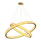 Circular Modern Chandelier Luxury Copper Ceiling Light