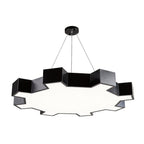 Chandelier Black Modern Industrial Gear-Shaped LED Ceiling Light