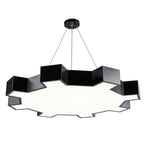 Chandelier Black Modern Industrial Gear-Shaped LED Ceiling Light