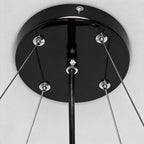 Chandelier Black Modern Industrial Gear-Shaped LED Ceiling Light