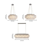 Chandelier with Round Crystals Minimalist Adjustable Ceiling Light