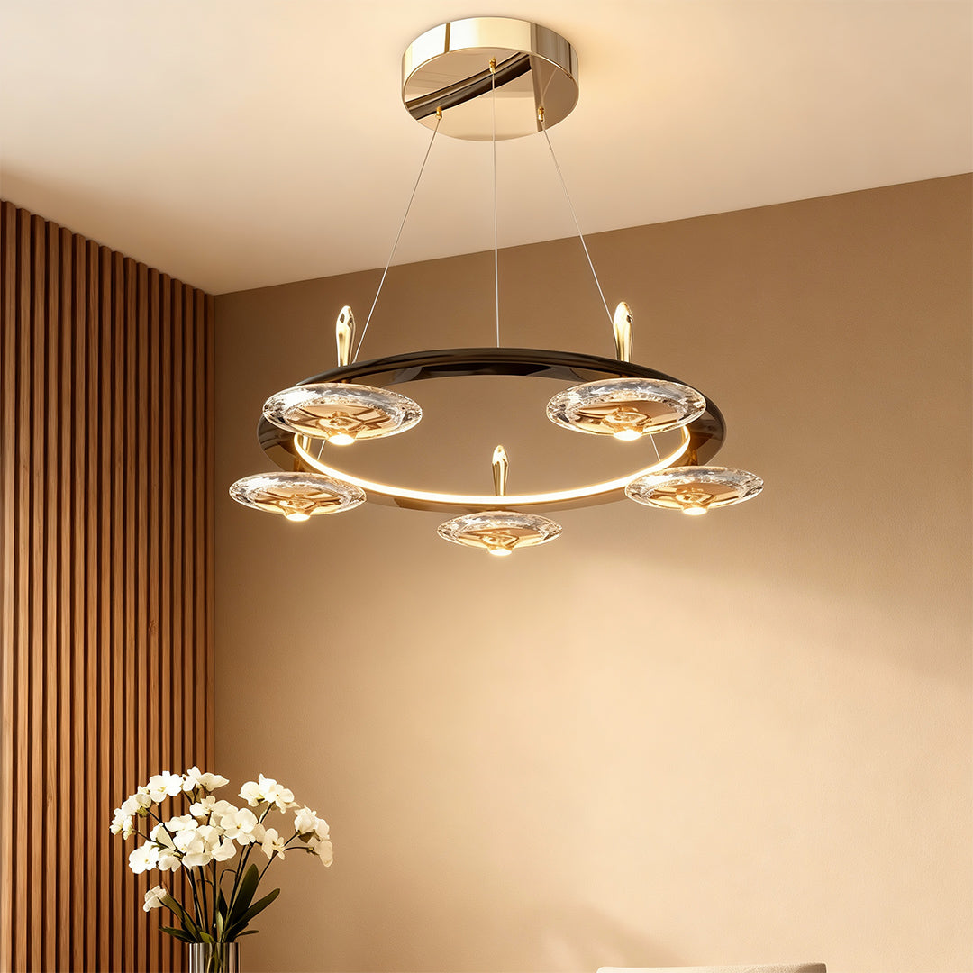 Chandelier with Round Crystals Creative Luxury Ceiling Light